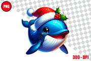 Christmas Whale Clipart Bundle Files, an Animal Illustration by taramija (Thumbnail 16 of 26)