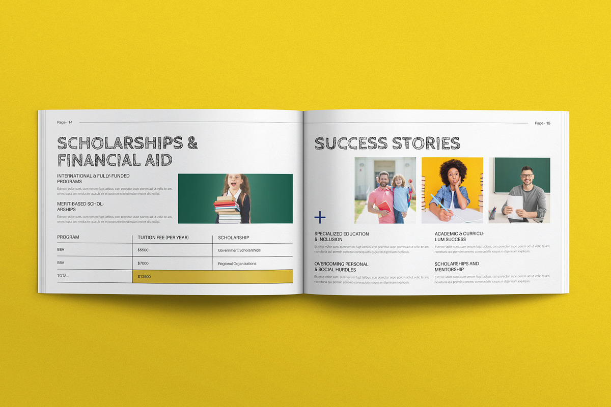 School Education Brochure Landscape, a Brochure Template by E-Type (Photo 6 of 7)