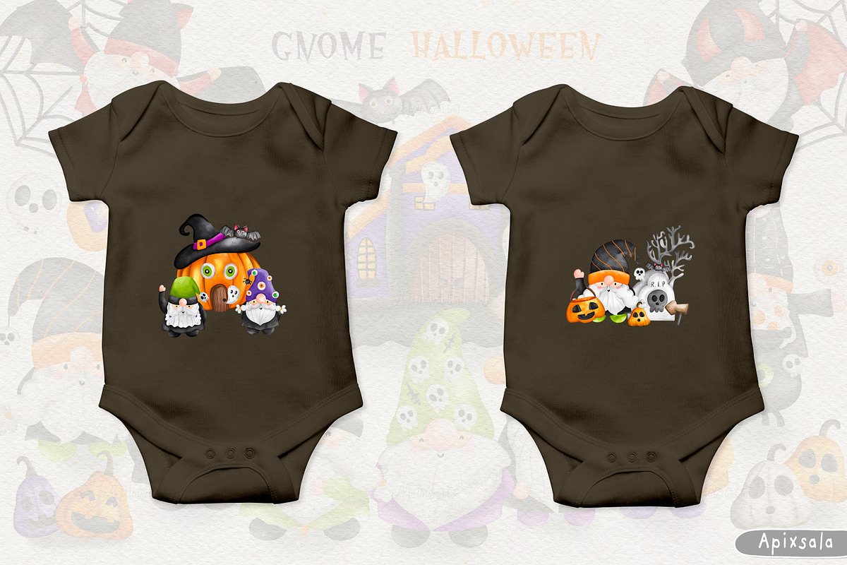 Gnome Halloween. Halloween Cliart, an Illustration by Apixsala (Photo 14 of 15)
