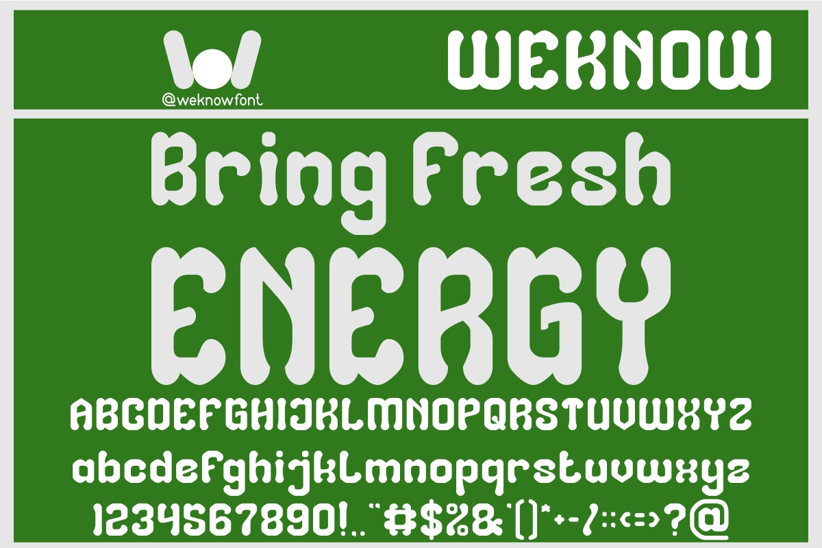 Creative Force font, a Font by weknow (Photo 3 of 8)