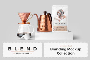 Blend Coffeehouse Branding Mockup