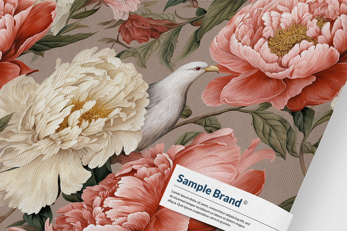 VICTORIAN PEONY Seamless Pattern, a Pattern Graphic by AYAKA Studio Co. (Photo 4 of 8)