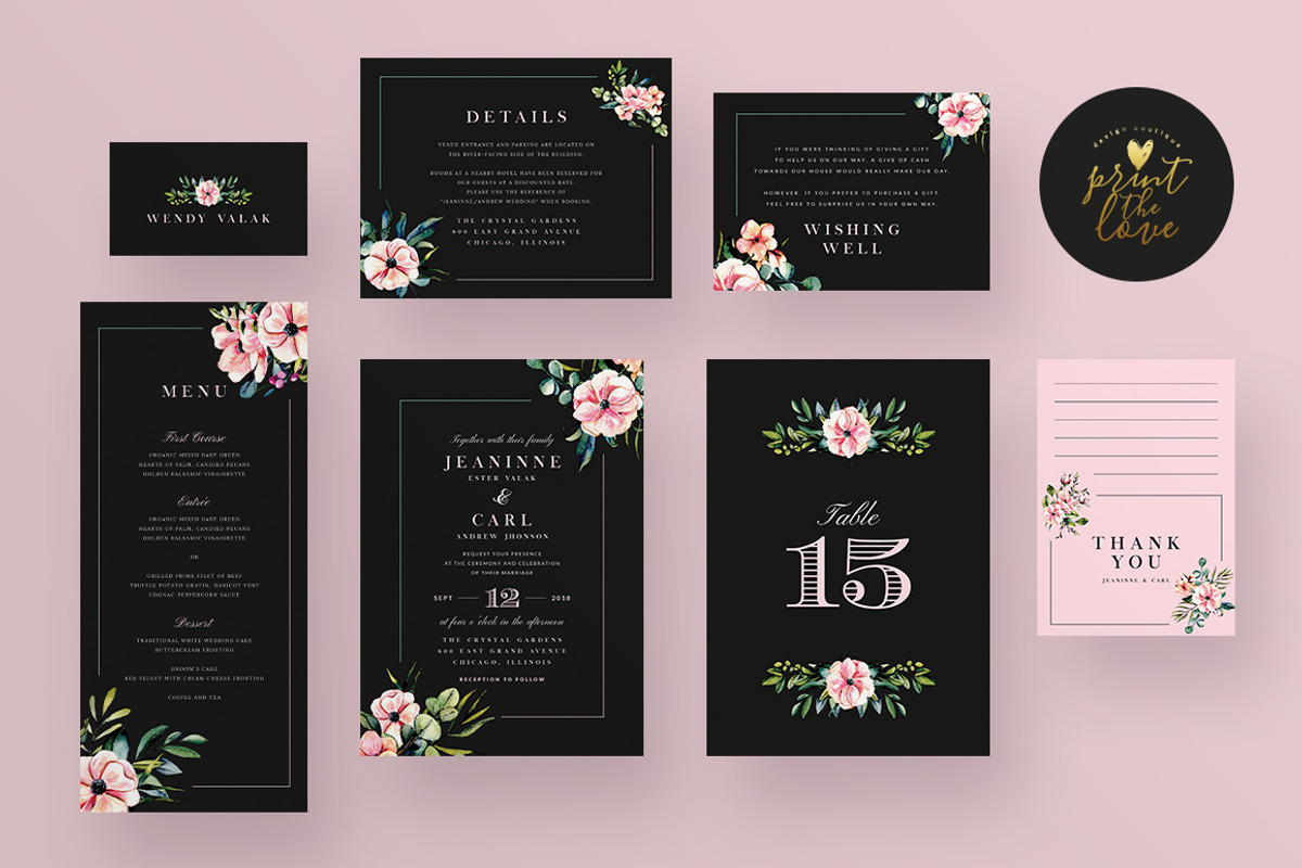 Wedding Invitation Suite - Jeaninne, an Invitation Template by Print The Love Boutique (Photo 6 of 12)
