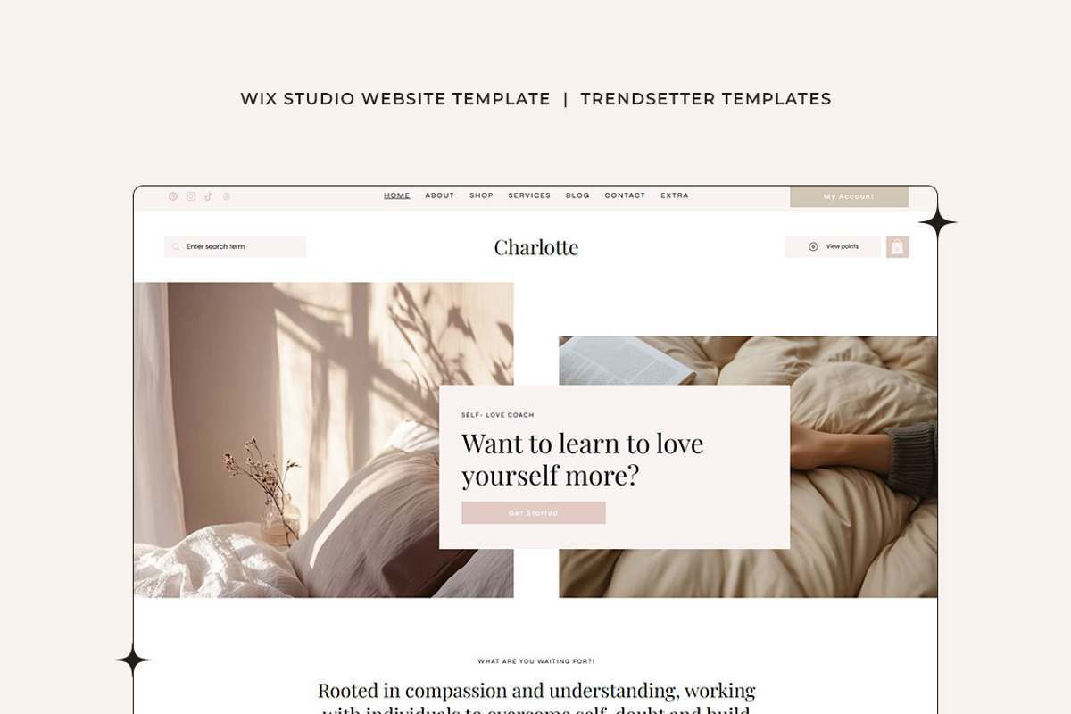 Charlotte Wix Studio Template, a Wix Template by Girl Boss From Home (Photo 1 of 8)