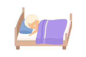 Cute Smiling Blond Little Boy, a Person Illustration by TopVectors