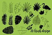 Tropical paradise procreate brush, a Brush Add-On by Meisanmui (Thumbnail 3 of 7)