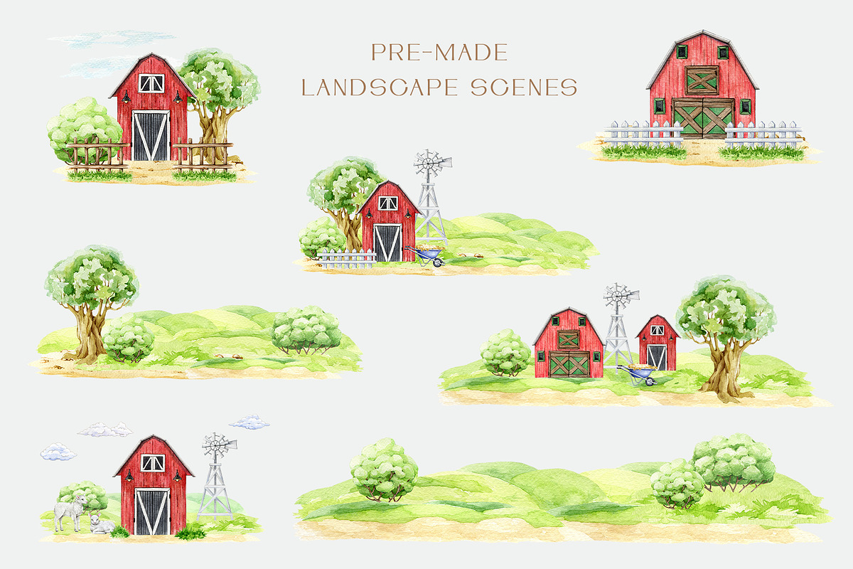 Farm Animals and Birds Clipart, an Animal Illustration by AnitaPol (Photo 11 of 19)