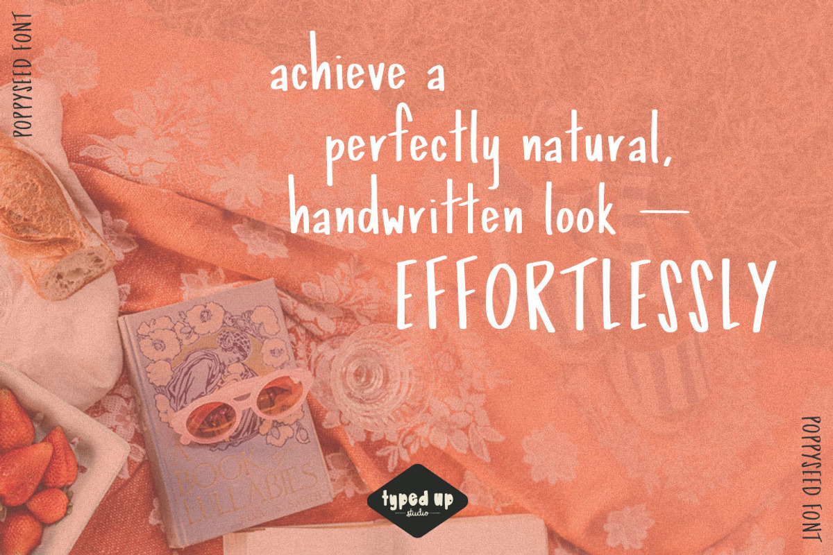 Poppyseed | Handwritten Sans Font, a Sans Serif Font by Typed Up Studio (Photo 3 of 12)