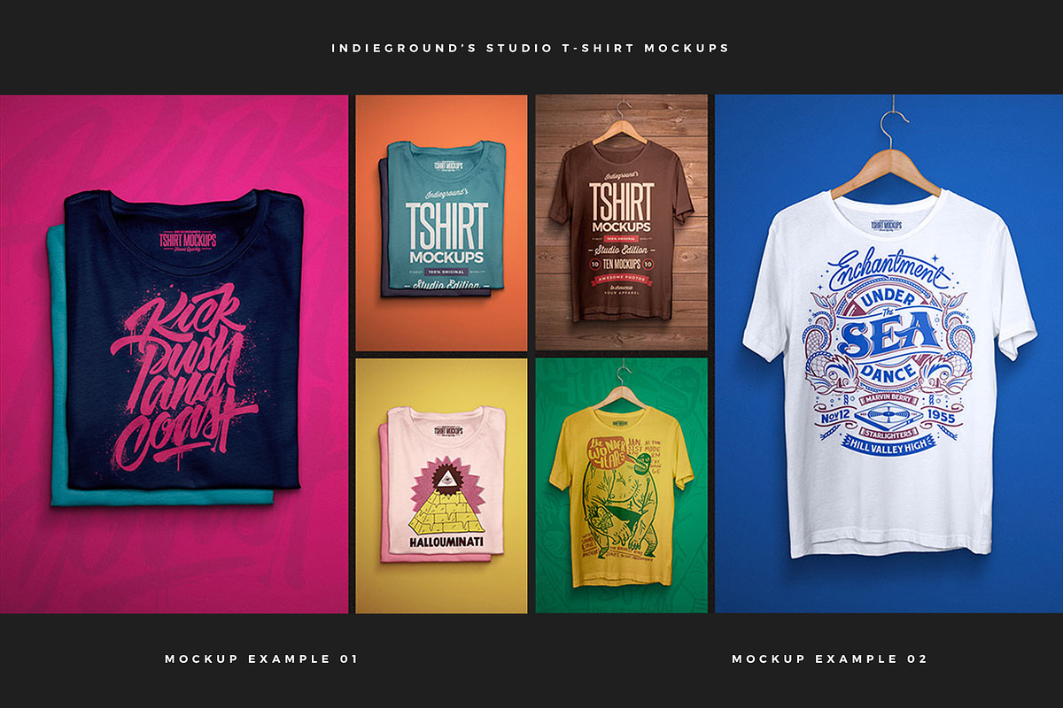 Studio T-Shirt Mockups, a Shirt Mockup by Indieground Design Inc. (Photo 2 of 6)