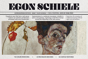 Egon Schiele Procreate Kit, a Brush Add-On by Digi Life