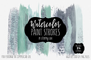 Stormy Sea Watercolor Brush Strokes, a Texture Graphic by ClipartBrat Graphics (Thumbnail 1 of 2)