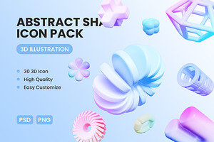 Abstract Shapes 3D Icon Pack, an Object 3D Model by deviapuspitasari2