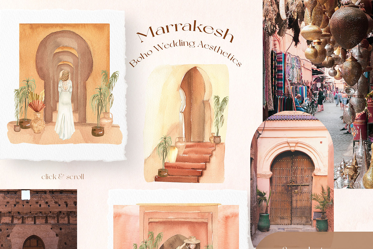 Marrakesh Boho Wedding Aesthetics, a Decorative Illustration by Catch the Dream Art (Photo 7 of 16)