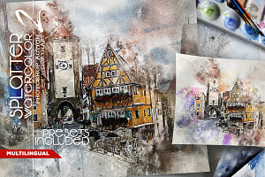 SplatterWatercolor2 Photoshop Action