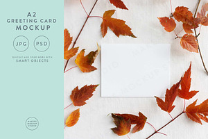 Fall Greeting Card Mockup