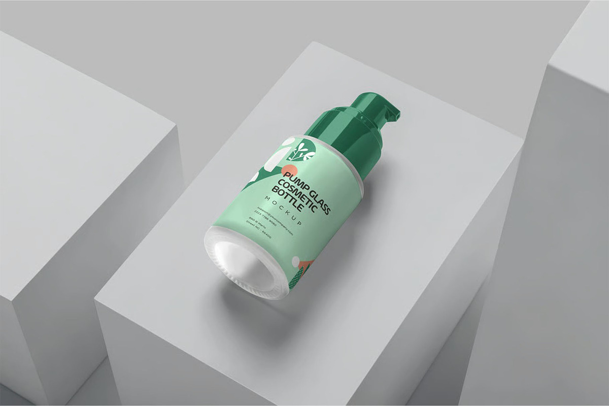 Glass Airless Pump Bottle Mockups, a Product Mockup by megostudi0 (Photo 5 of 7)