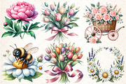 Spring Flower Garden Sublimation, an Illustration by DreamCafeArt (Thumbnail 2 of 5)