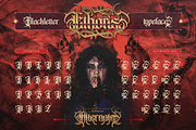 Ethoris - Blackletter Horror, a Blackletter Font by Burntilldead (Thumbnail 7 of 12)