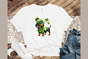 St. Patrick's Day Dachshund Dog Clip, an Illustration by Sublimation Artist (Thumbnail 2 of 6)
