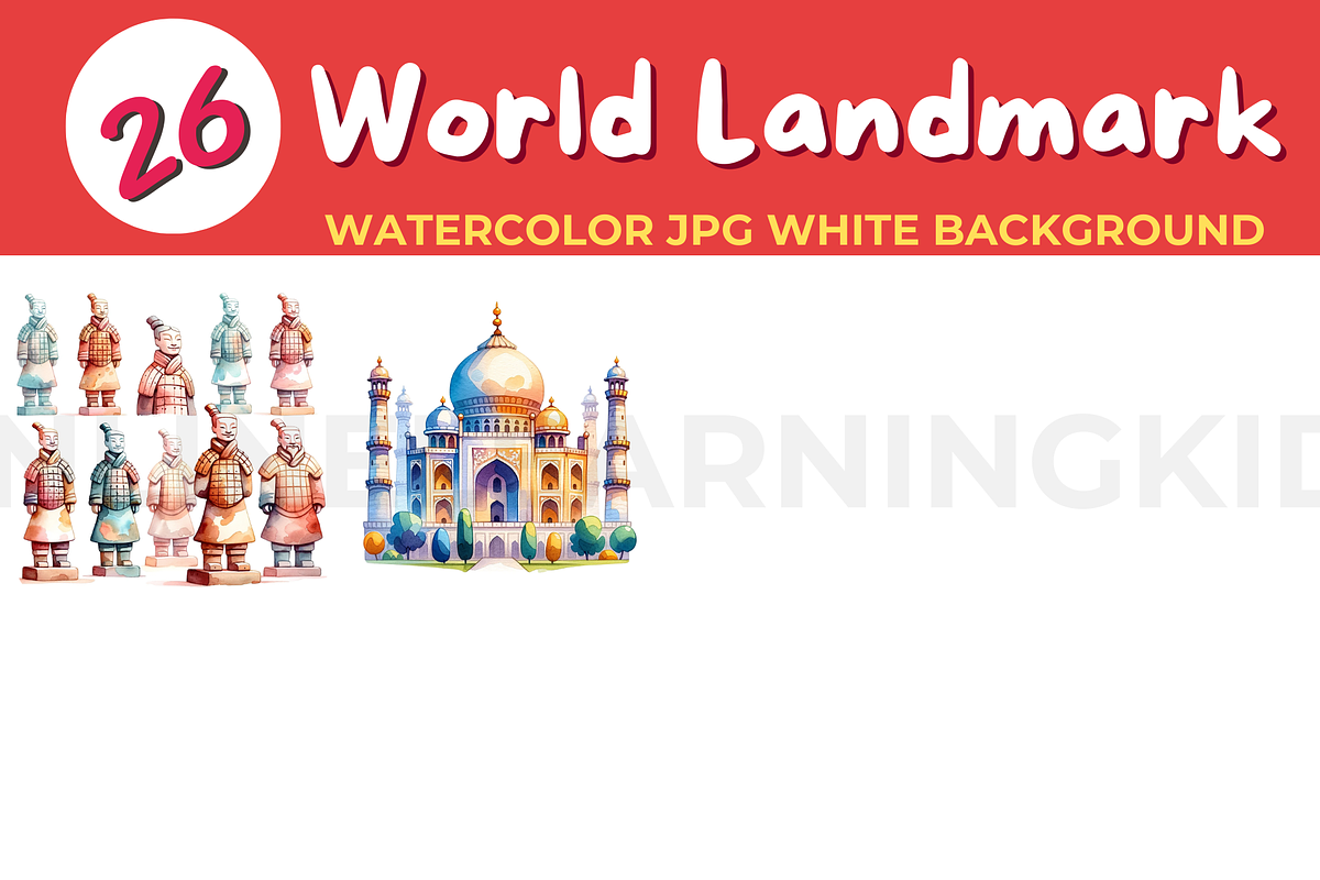 Around The World Famous Landmarks wa, an Education Illustration by John_Walker (Photo 1 of 3)