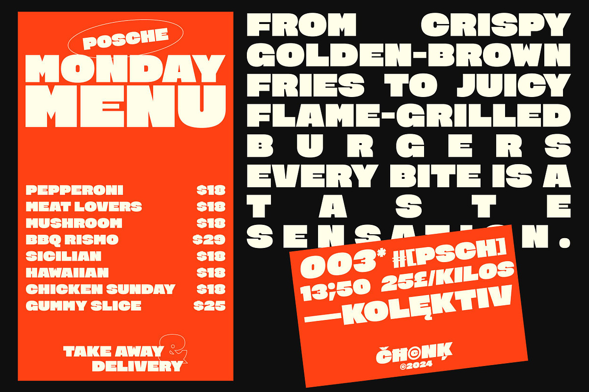 PS CHONK | Display Typeface, a Sans Serif Font by Posche Type (Photo 11 of 14)