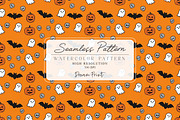 Spooky Halloween Seamless Pattern, a Texture Illustration by DreamPrint404 (Thumbnail 1 of 3)