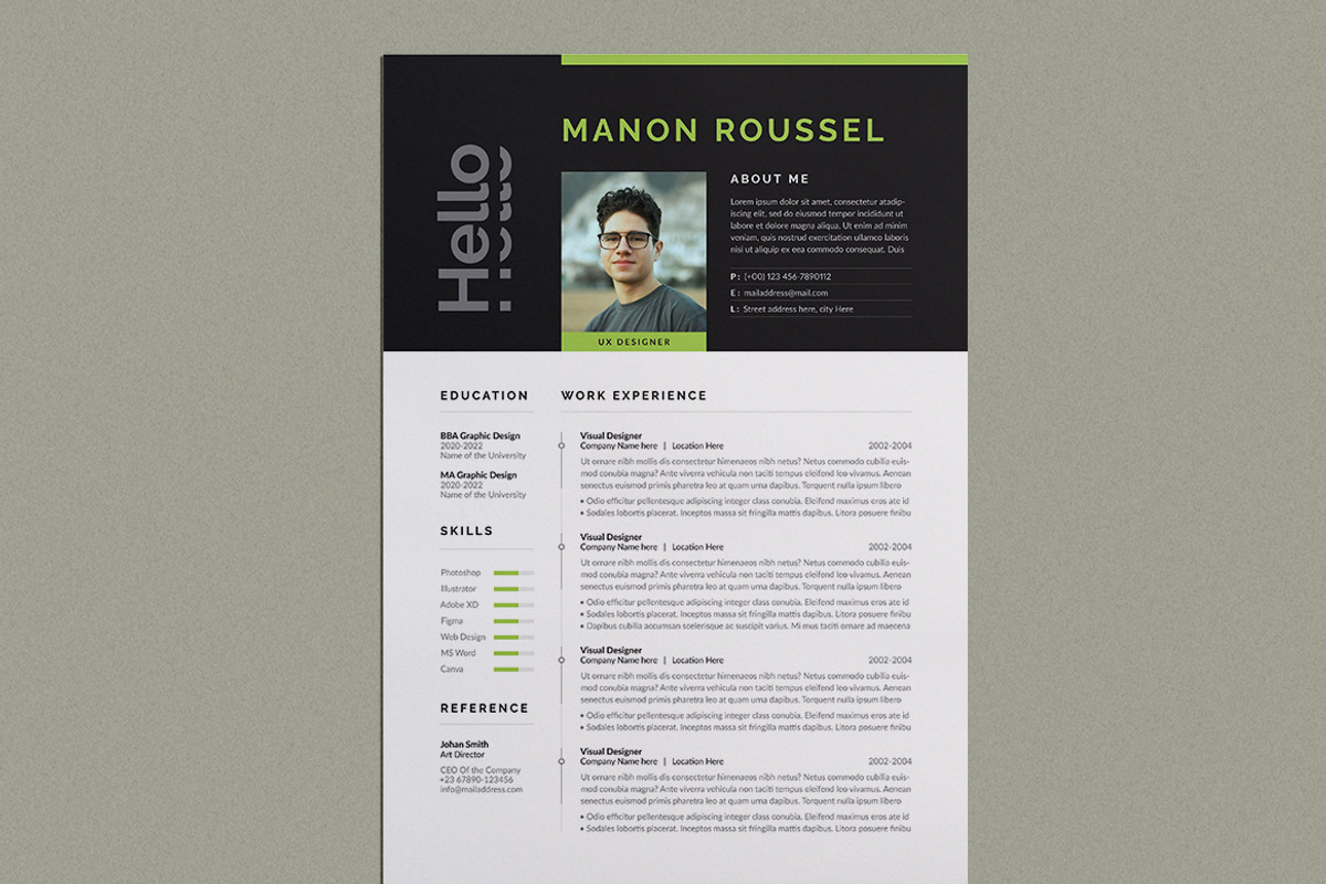 Clean Resume/CV | Word & EPS, a Resume Template by HiveArts (Photo 3 of 4)