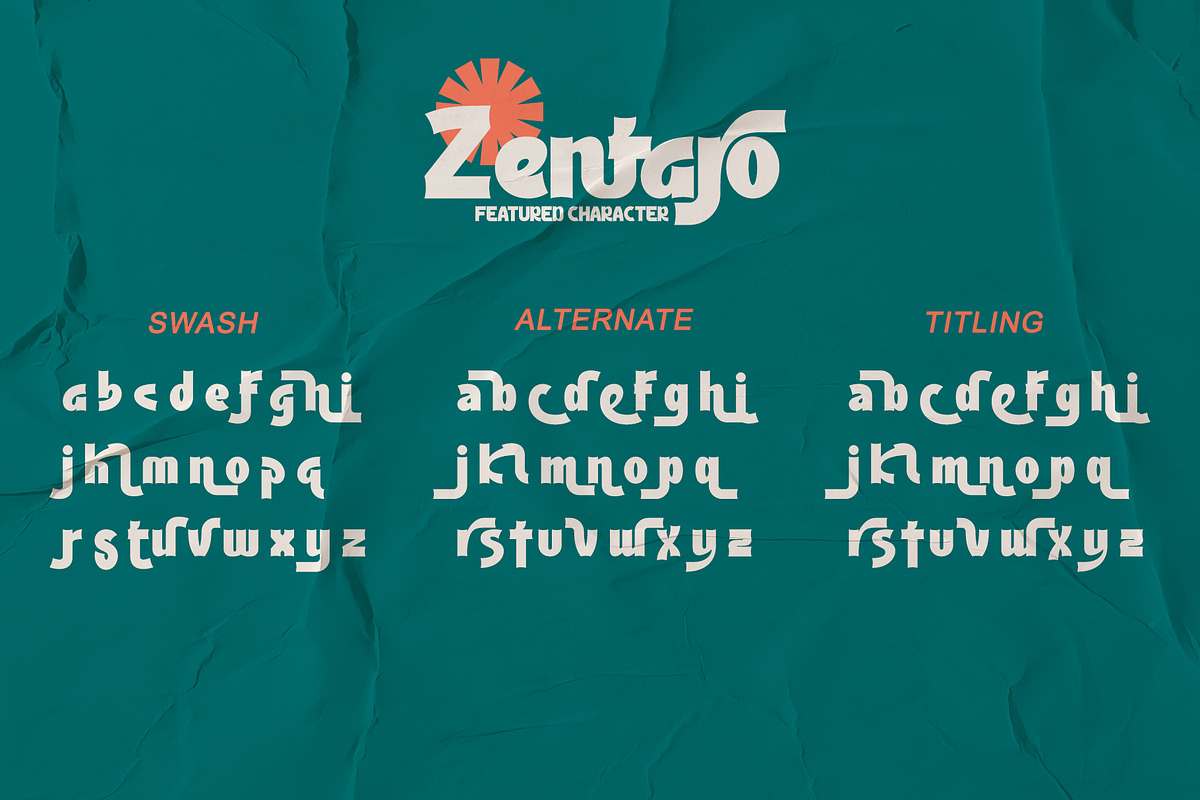 Zentaro - Retro Serif Font, a Sans Serif Font by Letterara (Photo 11 of 14)