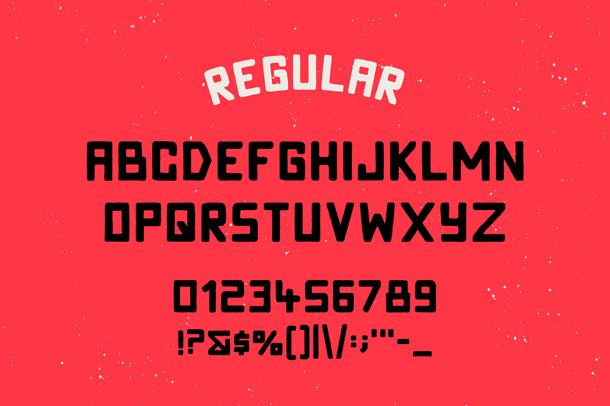 Grit Shop | Vintage Textured Font, a Sans Serif Font by HeyAidan (Photo 3 of 8)