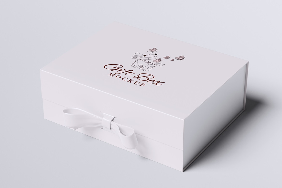 Gift Box Mockup, a Packaging Mockup by Twins_studio926 (Photo 1 of 5)