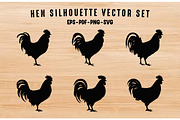 Hen Silhouette Vector art, an Animal Illustration by Gfx Expert Team (Thumbnail 1 of 3)