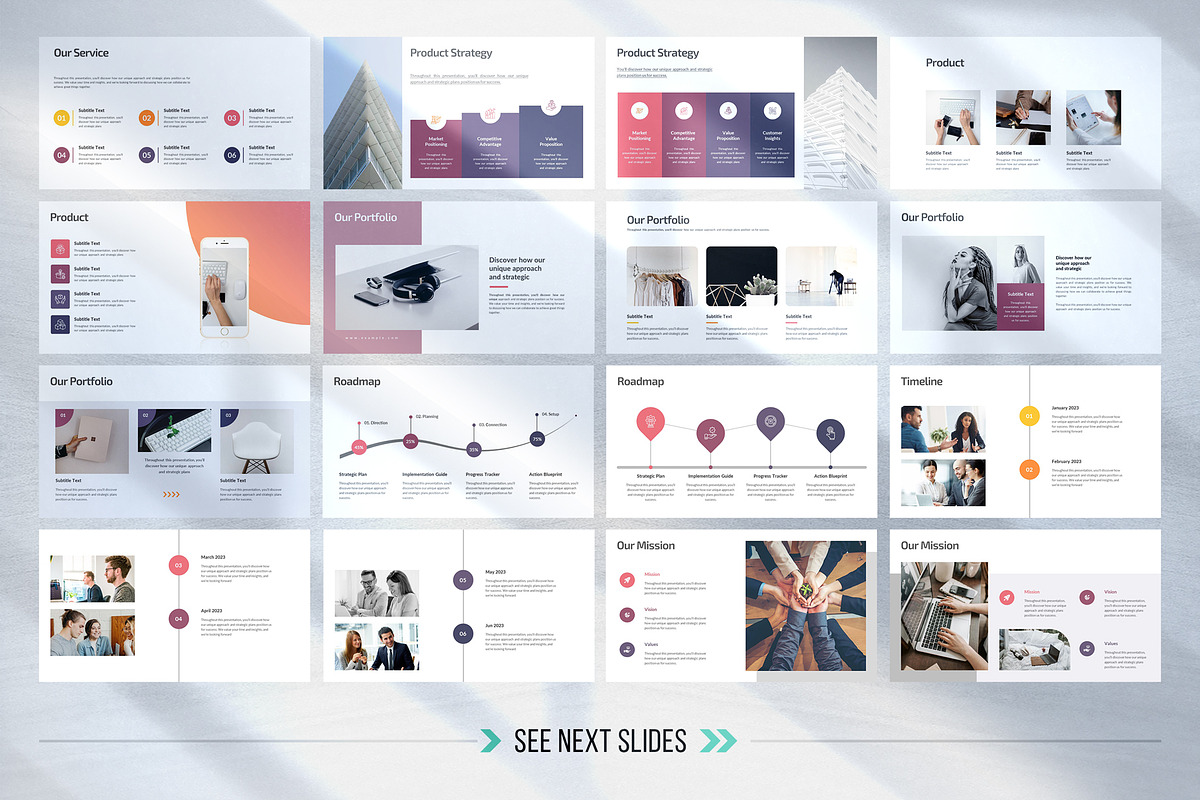 Pitch Deck PowerPoint Template, a Presentation Template by White Graphic (Photo 6 of 13)