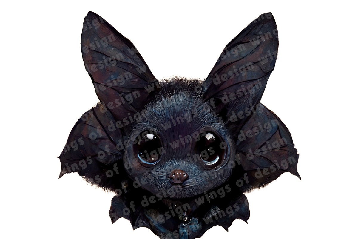 Cute Bat Clipart Halloween Art, an Illustration by wings of design