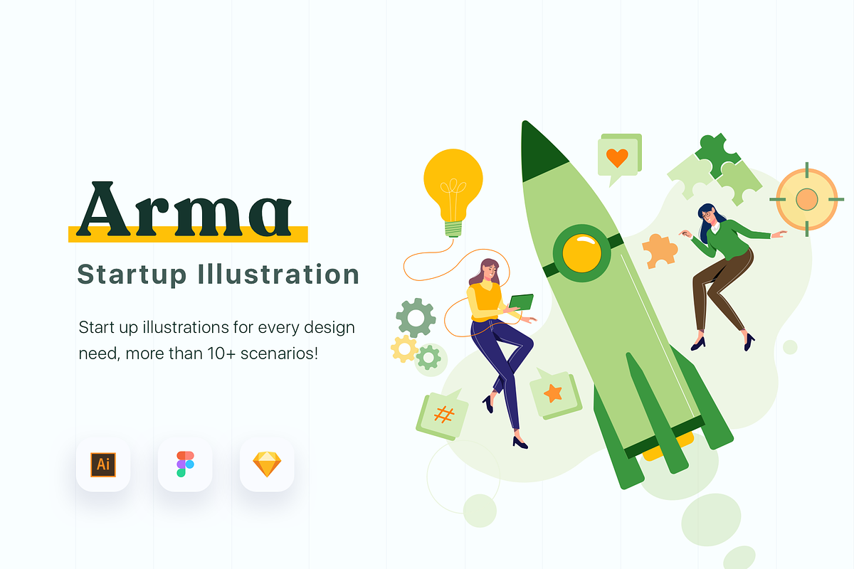 Arma Start Up 20 Scenes Illustration, a Templates & Theme by Graphicdunk (Photo 1 of 6)
