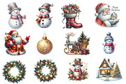 Glittering Christmas clipart, an Illustration by Designworld (Thumbnail 4 of 5)