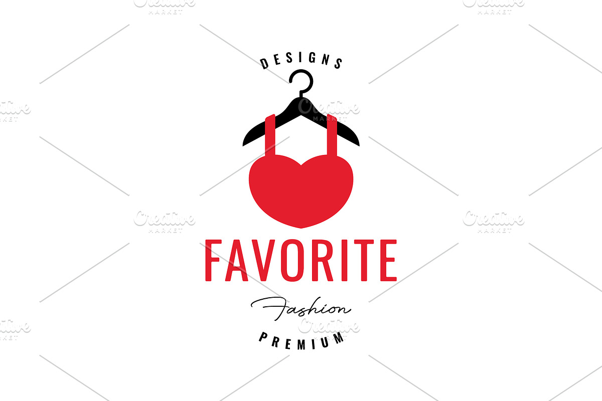 fashion dress logo heart feminine, a Branding & Logo Template by devastd
