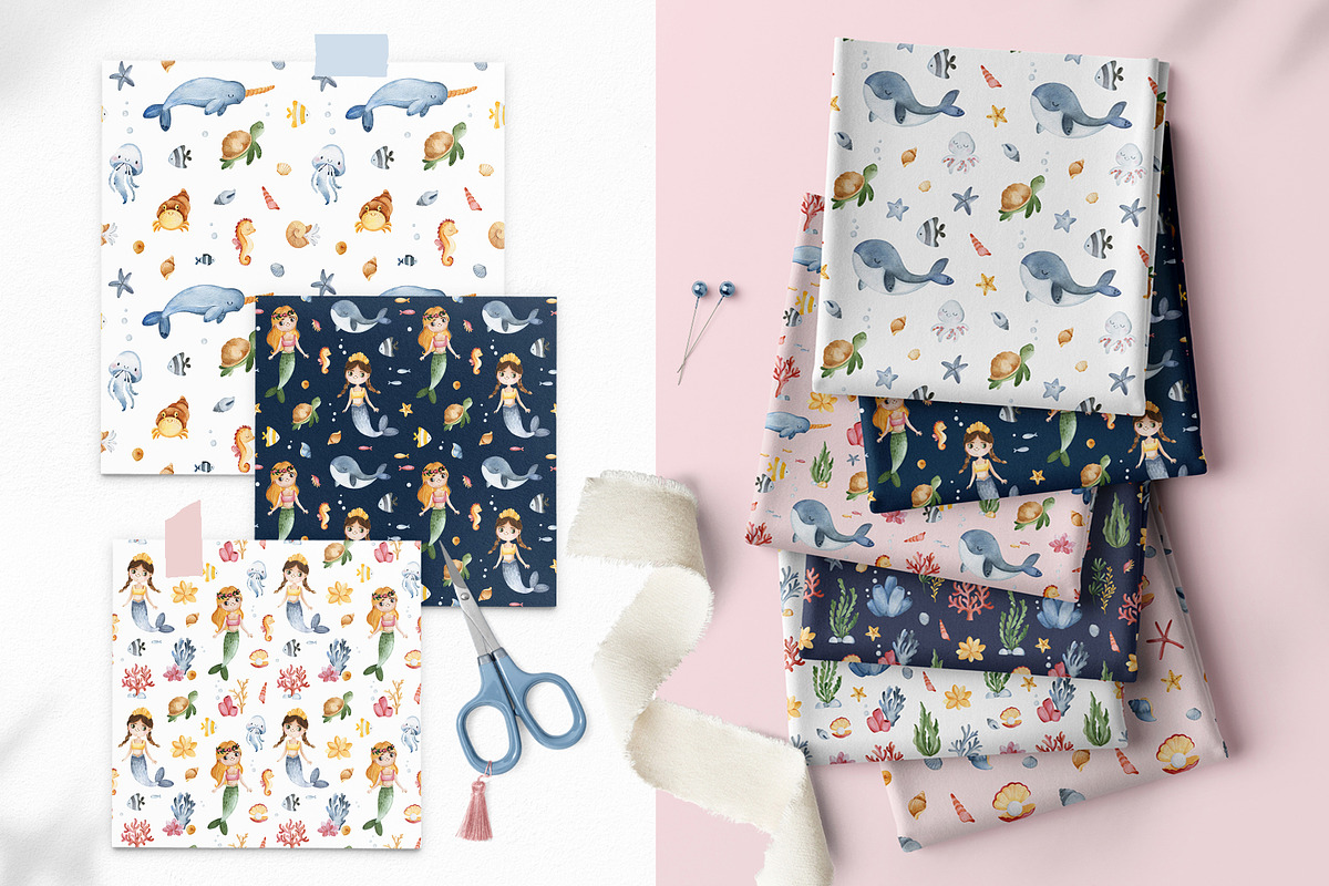 The Little Mermaid and friends., an Animal Illustration by Kate_Rina (Photo 12 of 13)