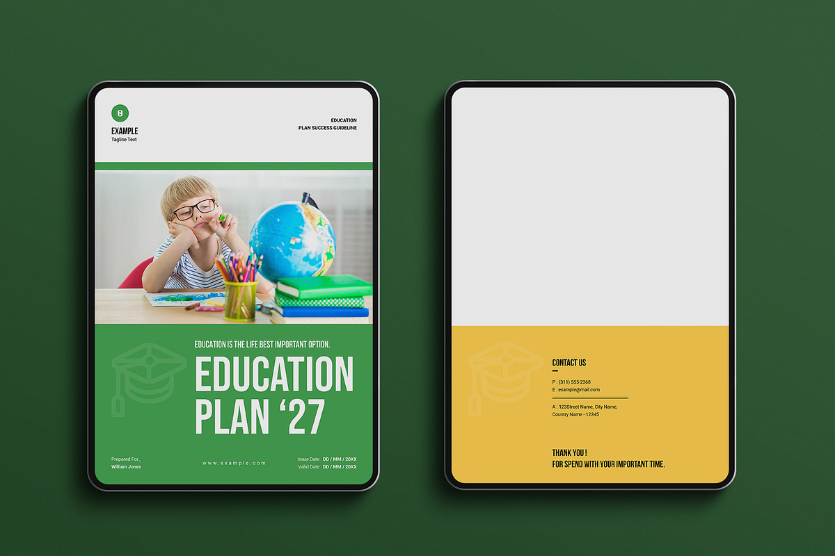 Digital Education Plan Template, a Brochure Template by E-Type (Photo 7 of 7)