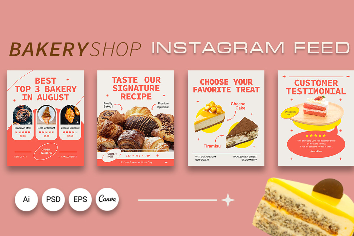 Promotion-Bakery Shop Instagram Feed, a Social Media Template by Jiwstudio (Photo 5 of 5)