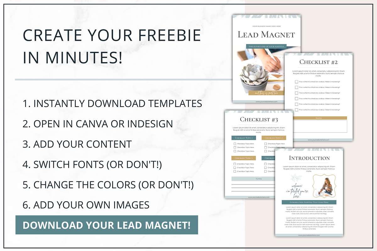 Lead Magnet Canva Nurtured Life, a Branding & Logo Template by Lady Boss Studio (Photo 3 of 10)