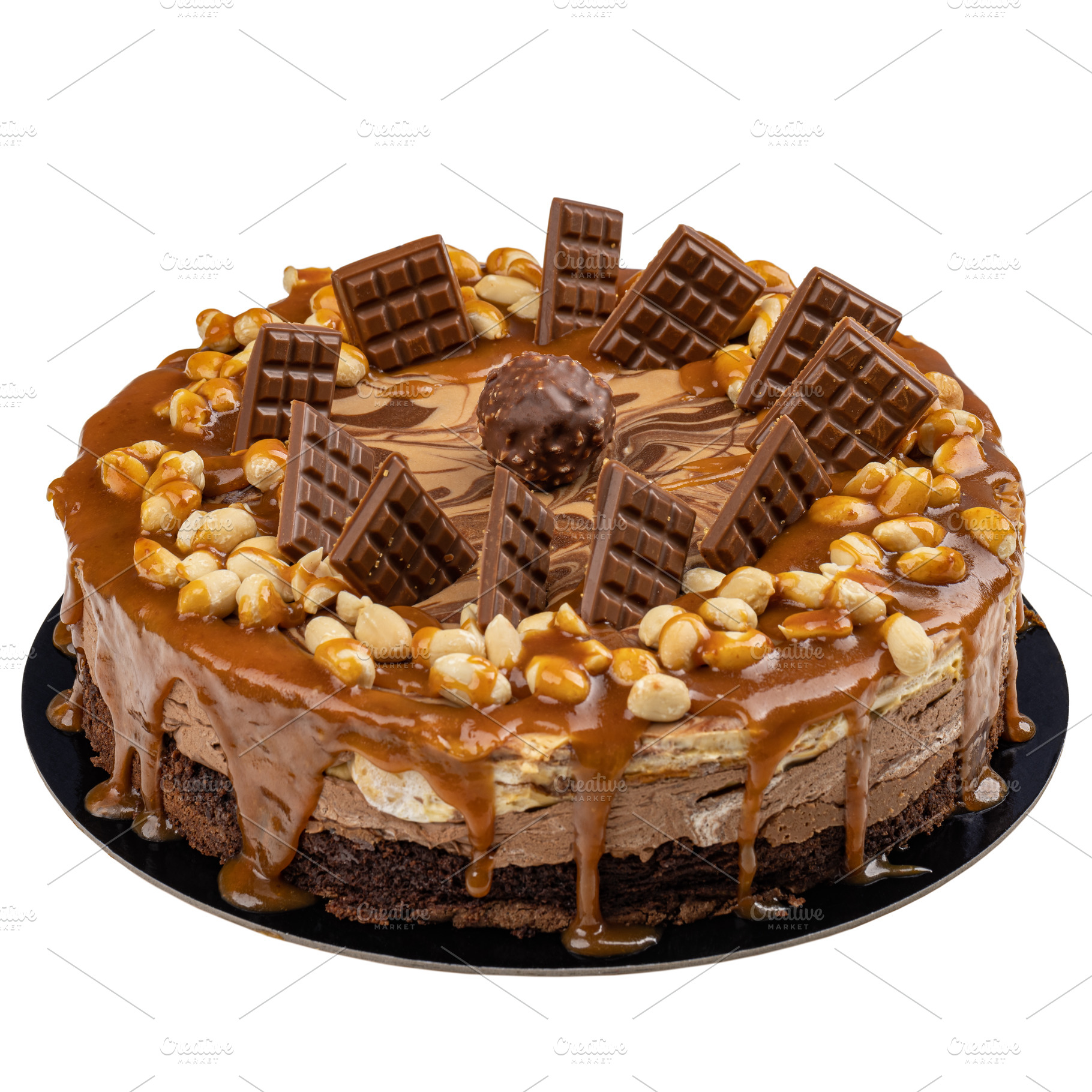 Peanut chocolate cake, a Background Photo by Grafvision photography