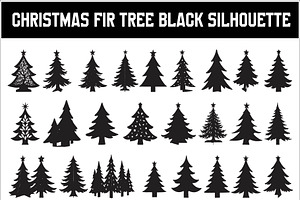 Tree Christmas Fir Tree Black, an Illustration by Amazin_art