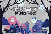 Halloween Haunted House: creator kit, a Seasonal Illustration by SARUN CHARM (Thumbnail 1 of 10)