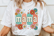 Boho Floral Mama Mother's Day PNG, an Illustration by Sublimation Artist (Thumbnail 3 of 9)