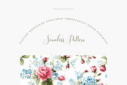 Vintage Pink Roses Seamless Pattern, a Pattern Graphic by Pati Charm Studio (Thumbnail 2 of 6)