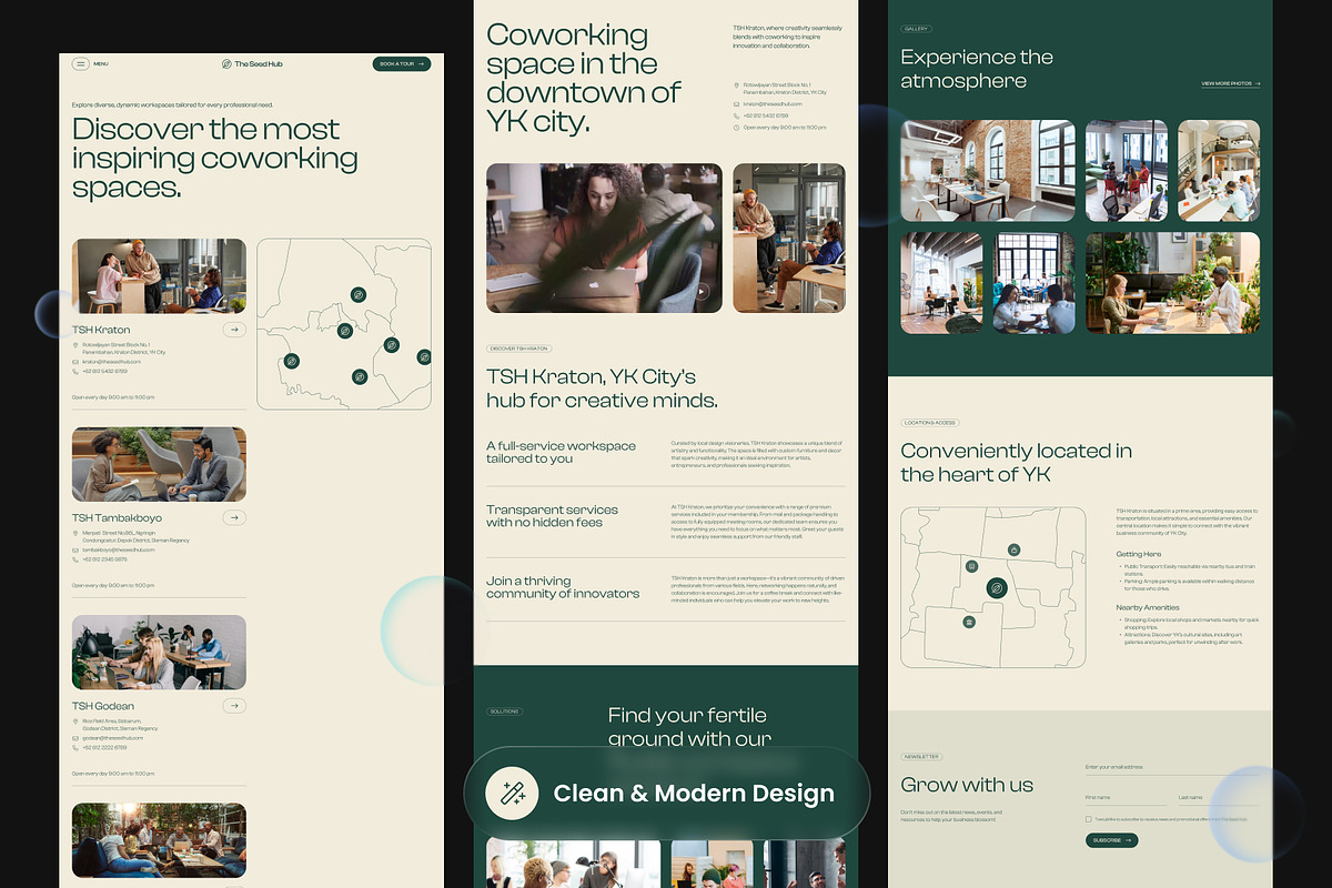 Coworking Space Locations Page, a Websites & App Template by SLAB! Design (Photo 4 of 6)