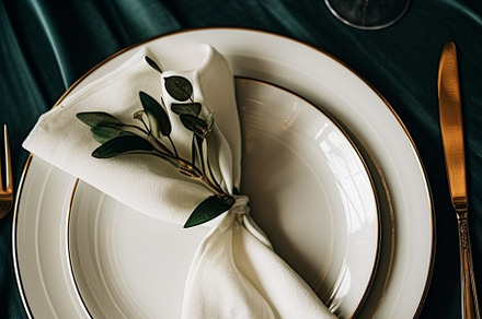 Napkin folding inspiration, holiday tablescape, formal dinner ta, a Holiday Photo by Anneleven