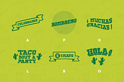 Taco Bout A Party Dingbats, a Script Font by Fontdation (Thumbnail 2 of 7)