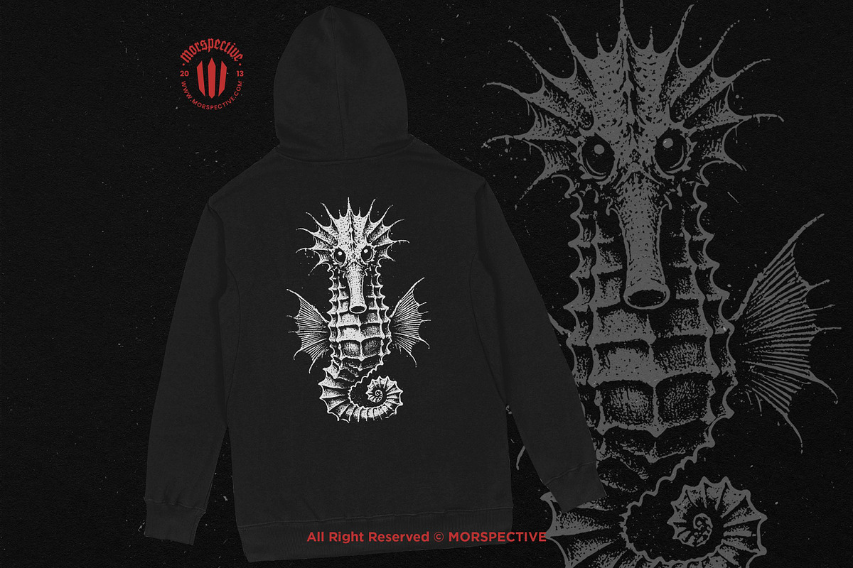 10 Bundle Dark Art Seahorse Sea, an Illustration by Morspective (Photo 4 of 7)