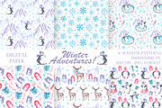 Winter adventures watercolor set., a Seasonal Illustration by SabinaWatercolorArt (Thumbnail 4 of 17)